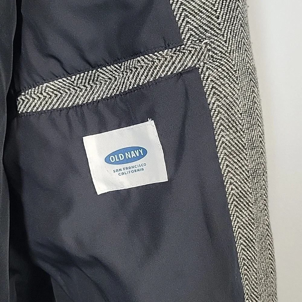 Men's Old Navy Wool Tweed Topcoat dress up jacket size medium